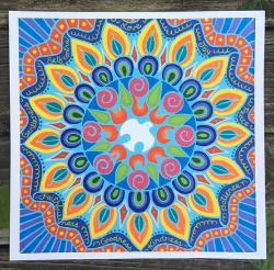 Fruits of the Holy Spirit Mandala - original art print