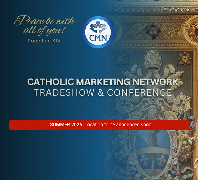 Catholic Marketing homepage Save the date mobile